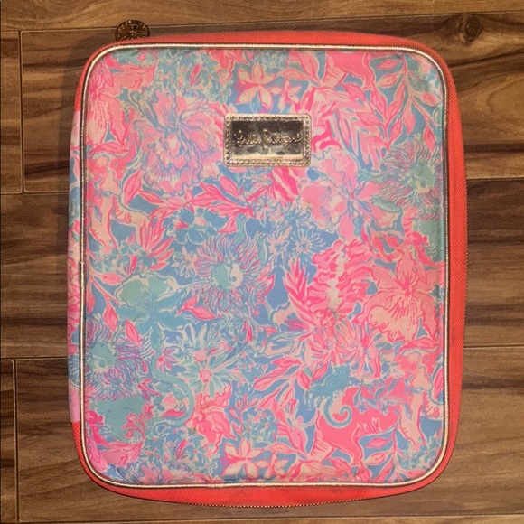 Lilly Pulitzer Handbags - Lilly Pulitzer Floral Pink and Blue Tablet Case